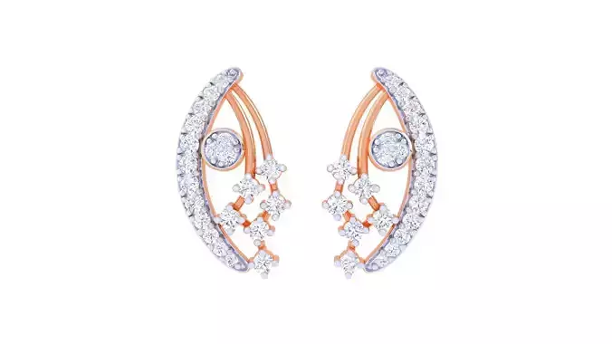 Women Studs Earrings 3dm stl 3mf obj glb gltf render details