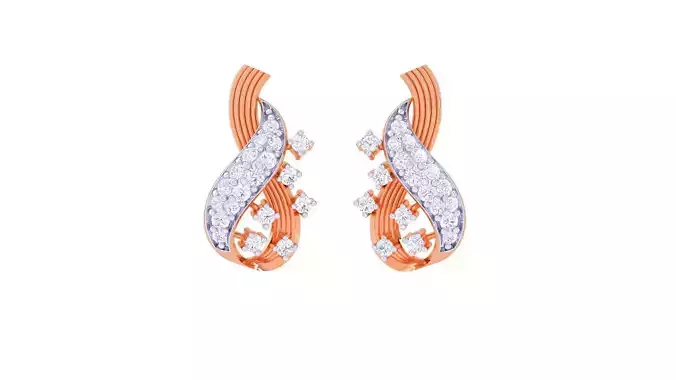 Women Studs Earrings 3dm stl 3mf obj glb gltf render details