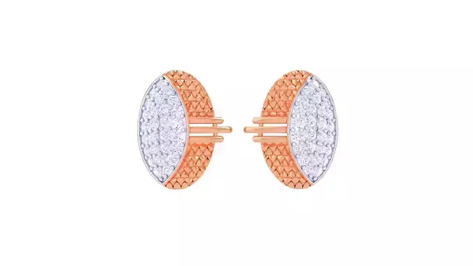 Women Studs Earrings 3dm stl 3mf obj glb gltf render details
