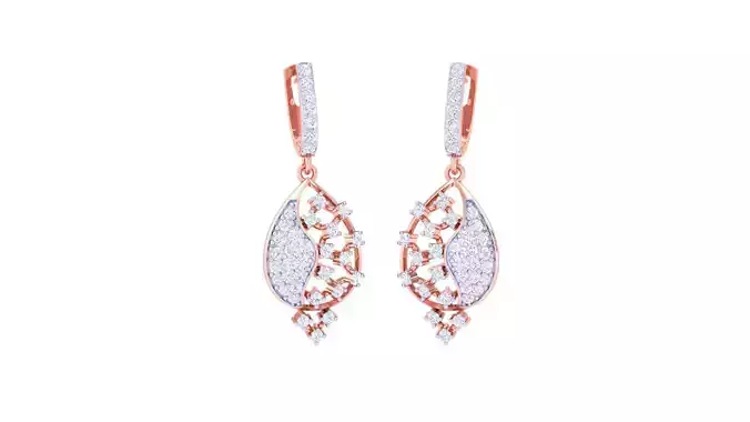 Women Drop Earrings 3dm stl 3mf obj glb gltf render details