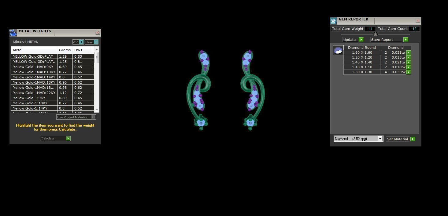 Women Studs Earrings 3dm stl 3mf obj glb gltf render details 3D print model_3