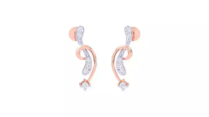 Women Studs Earrings 3dm stl 3mf obj glb gltf render details