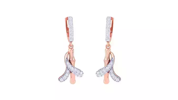 Women Drop Earrings 3dm stl 3mf obj glb gltf render details