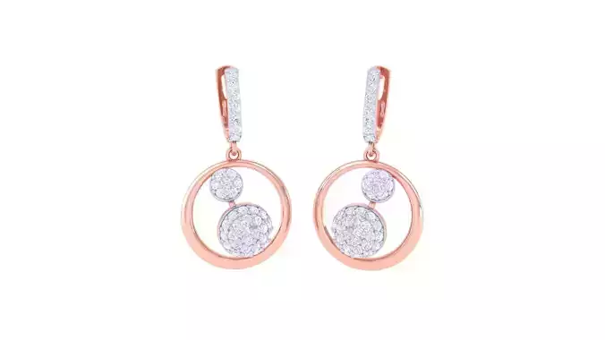 Women Drop Earrings 3dm stl 3mf obj glb gltf render details