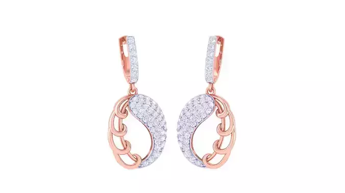 Women Drop Earrings 3dm stl 3mf obj glb gltf render details