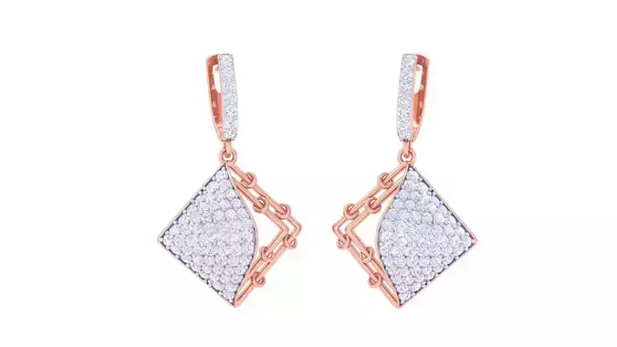 Women Drop Earrings 3dm stl 3mf obj glb gltf render details