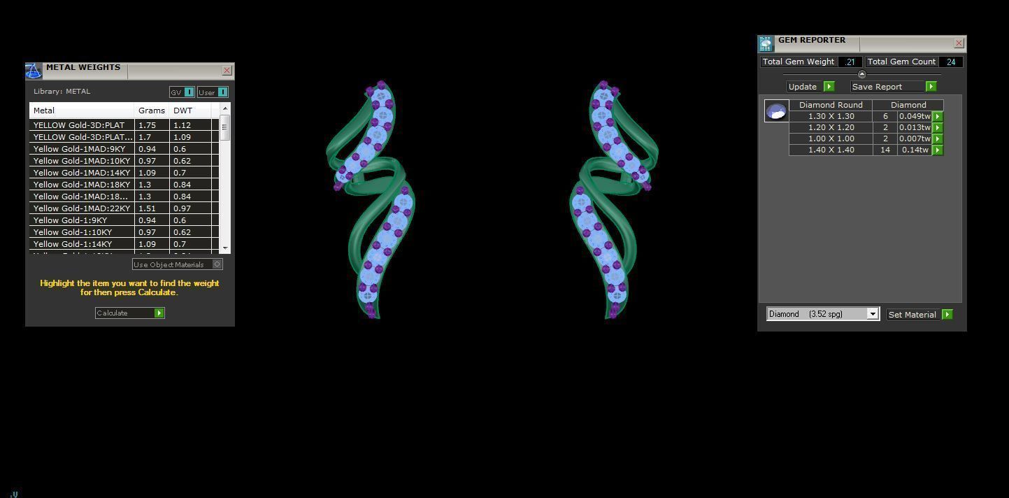 Women Studs Earrings 3dm stl 3mf obj glb gltf render details 3D print model_5