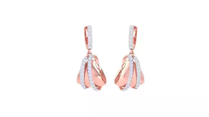 Women Drop Earrings 3dm stl 3mf obj glb gltf render details