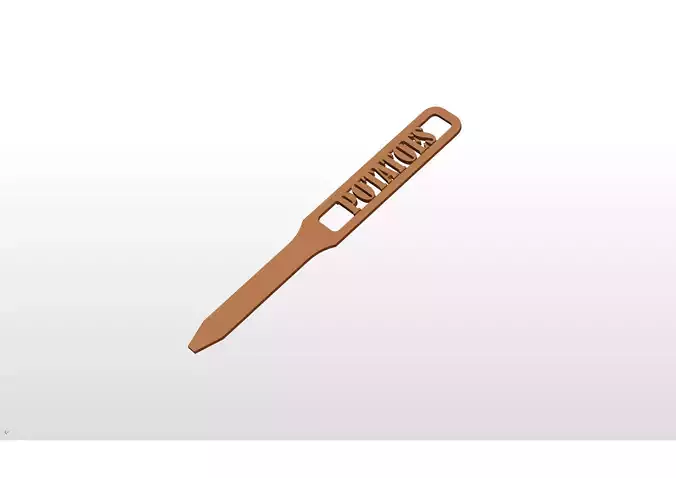 3D Printed Garden Marker for Potatoes 3D print model