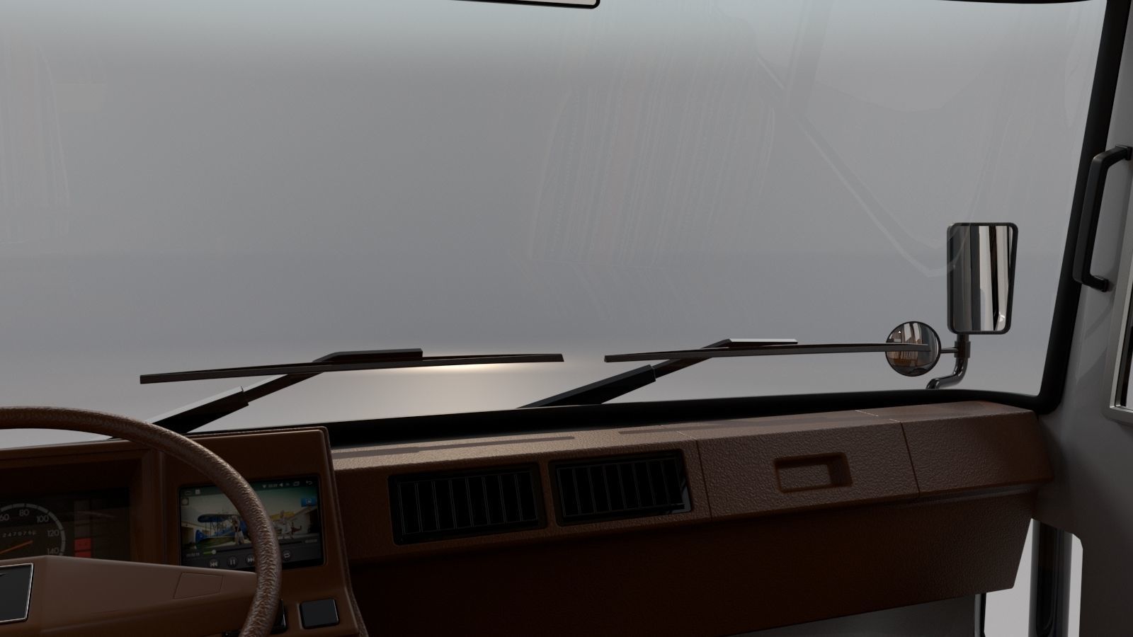 Toyota Coaster HZ830L 1982 to 1991 High poly 3D model_15