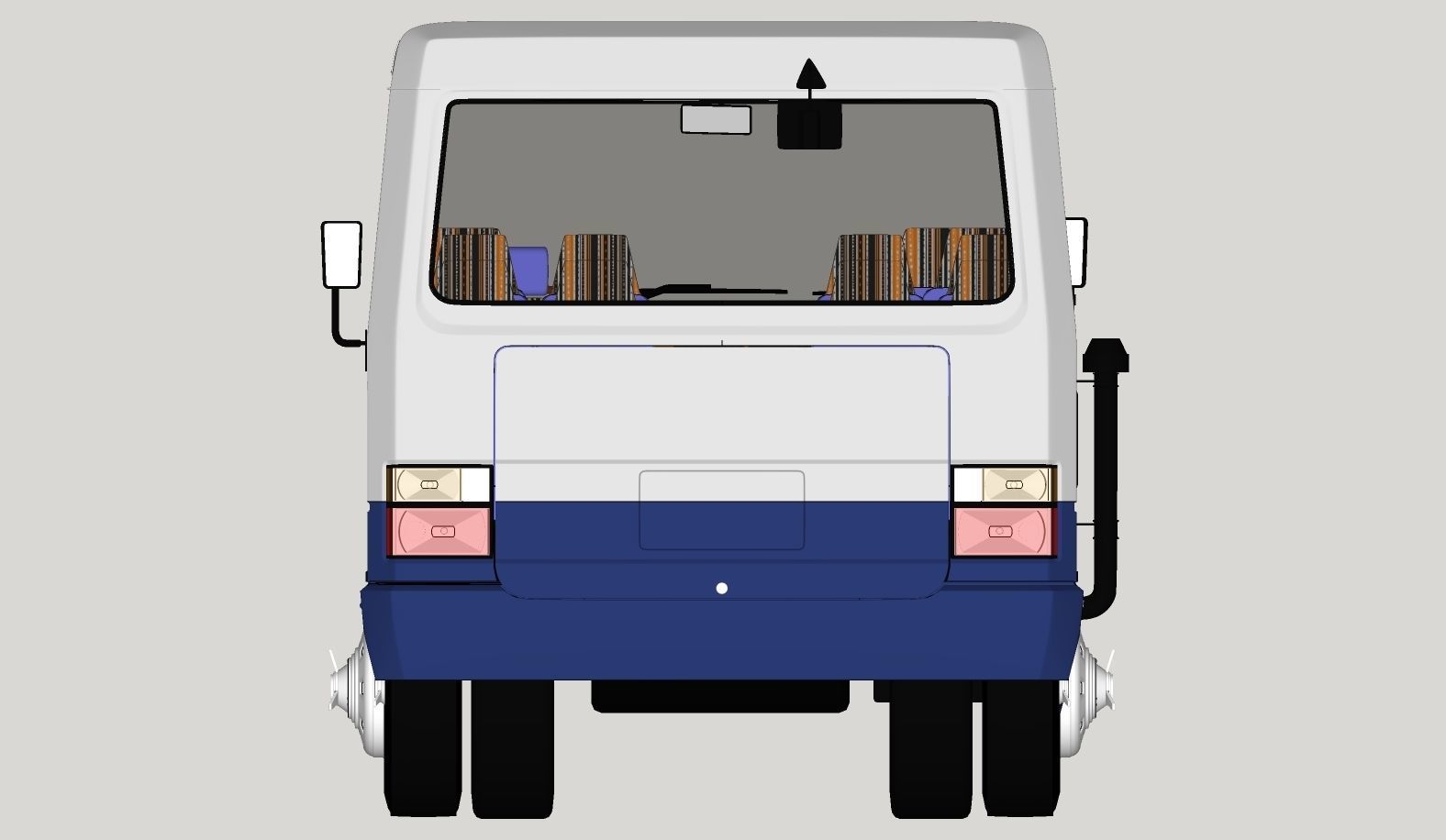 Toyota Coaster HZ830L 1982 to 1991 High poly 3D model_23
