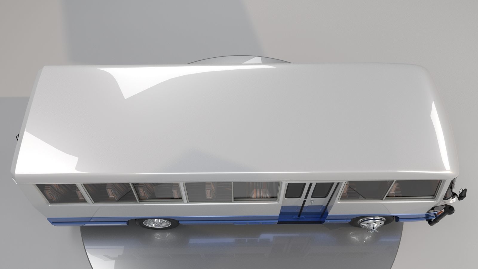 Toyota Coaster HZ830L 1982 to 1991 High poly 3D model_5