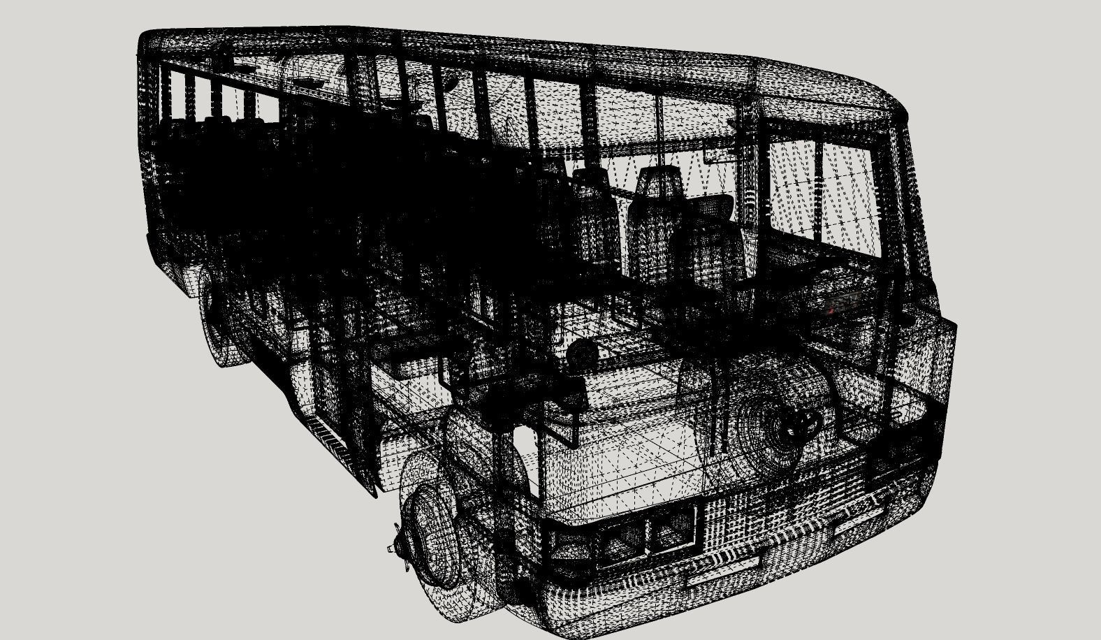 Toyota Coaster HZ830L 1982 to 1991 High poly 3D model_19