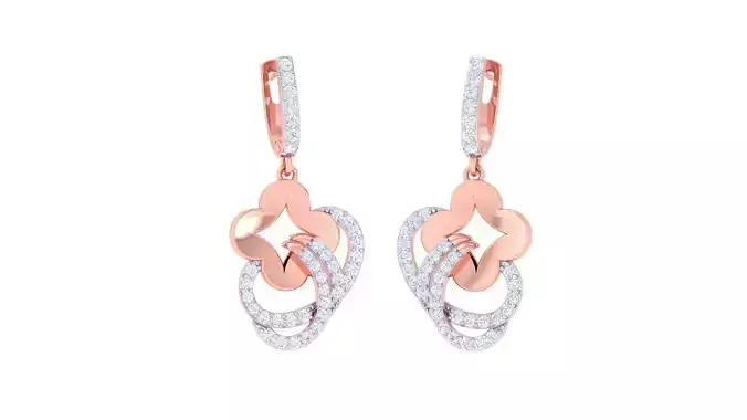 Women Drop Earrings 3dm stl 3mf obj glb gltf render details