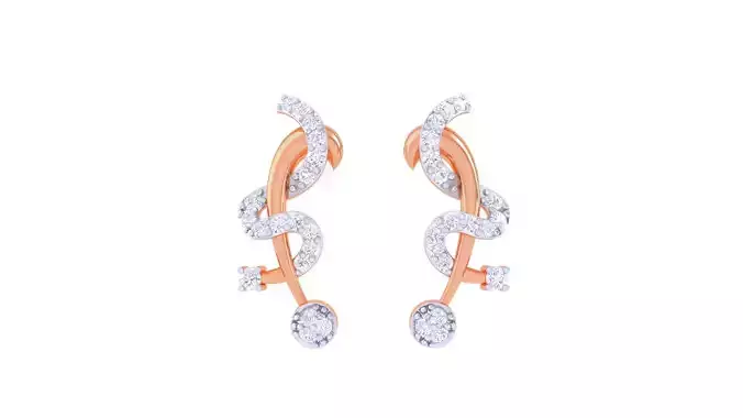 Women Studs Earrings 3dm stl 3mf obj glb gltf render details