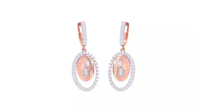 Women Drop Earrings 3dm stl 3mf obj glb gltf render details