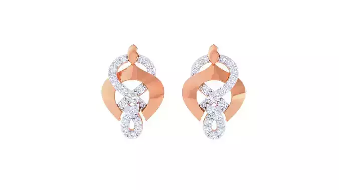 Women Studs Earrings 3dm stl 3mf obj glb gltf render details