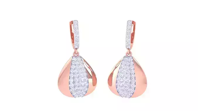 Women Drop Earrings 3dm stl 3mf obj glb gltf render details