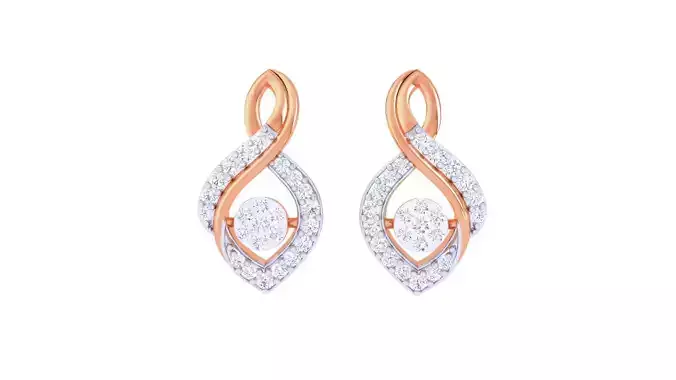 Women Studs Earrings 3dm stl 3mf obj glb gltf render details 3D print model