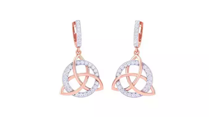 Tri-Arch Women Drop Earrings 3dm stl 3mf obj glb gltf render