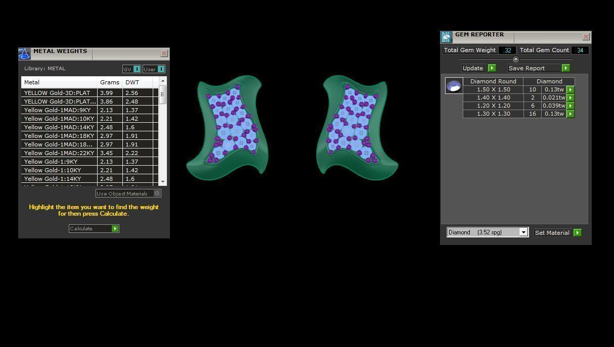 Women Studs Earrings 3dm stl 3mf obj glb gltf render details 3D print model_4