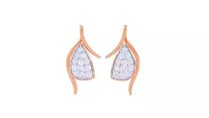 Women Studs Earrings 3dm stl 3mf obj glb gltf render details 3D print model