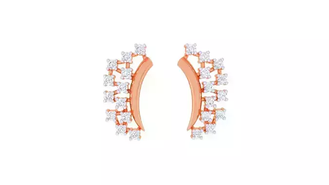 Women Studs Earrings 3dm stl 3mf obj glb gltf render details 3D print model