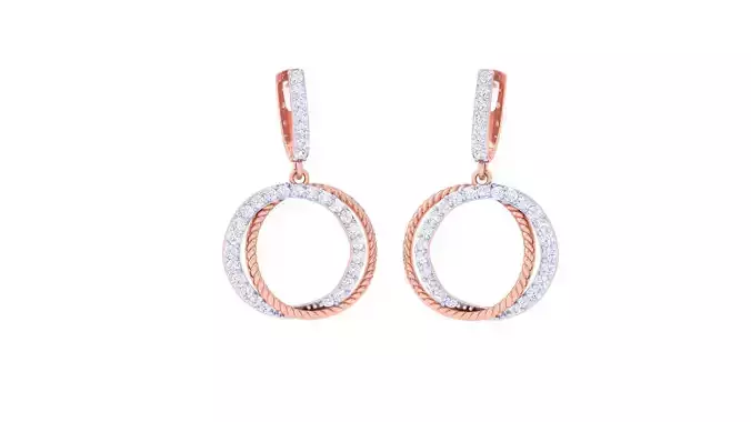 Women Drop Earrings 3dm stl 3mf obj glb gltf render details