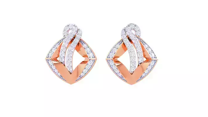Women Studs Earrings 3dm stl 3mf obj glb gltf render details 3D print model