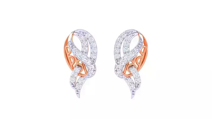 Women Studs Earrings 3dm stl 3mf obj glb gltf render details 3D print model