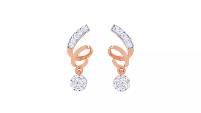 Women Studs Earrings 3dm stl 3mf obj glb gltf render details 3D print model
