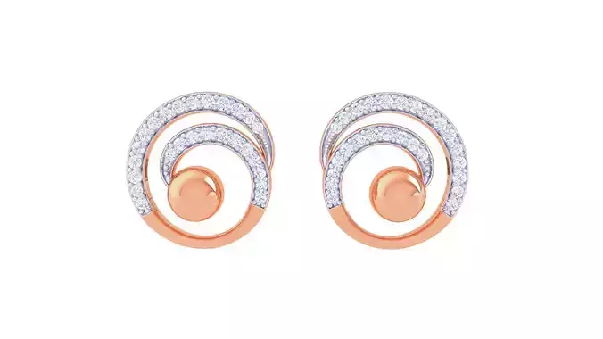 Women Studs Earrings 3dm stl 3mf obj glb gltf render details 3D print model