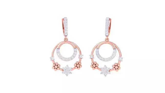 Women Drop Earrings 3dm stl 3mf obj glb gltf render details