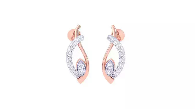 Women Studs Earrings 3dm stl 3mf obj glb gltf render details