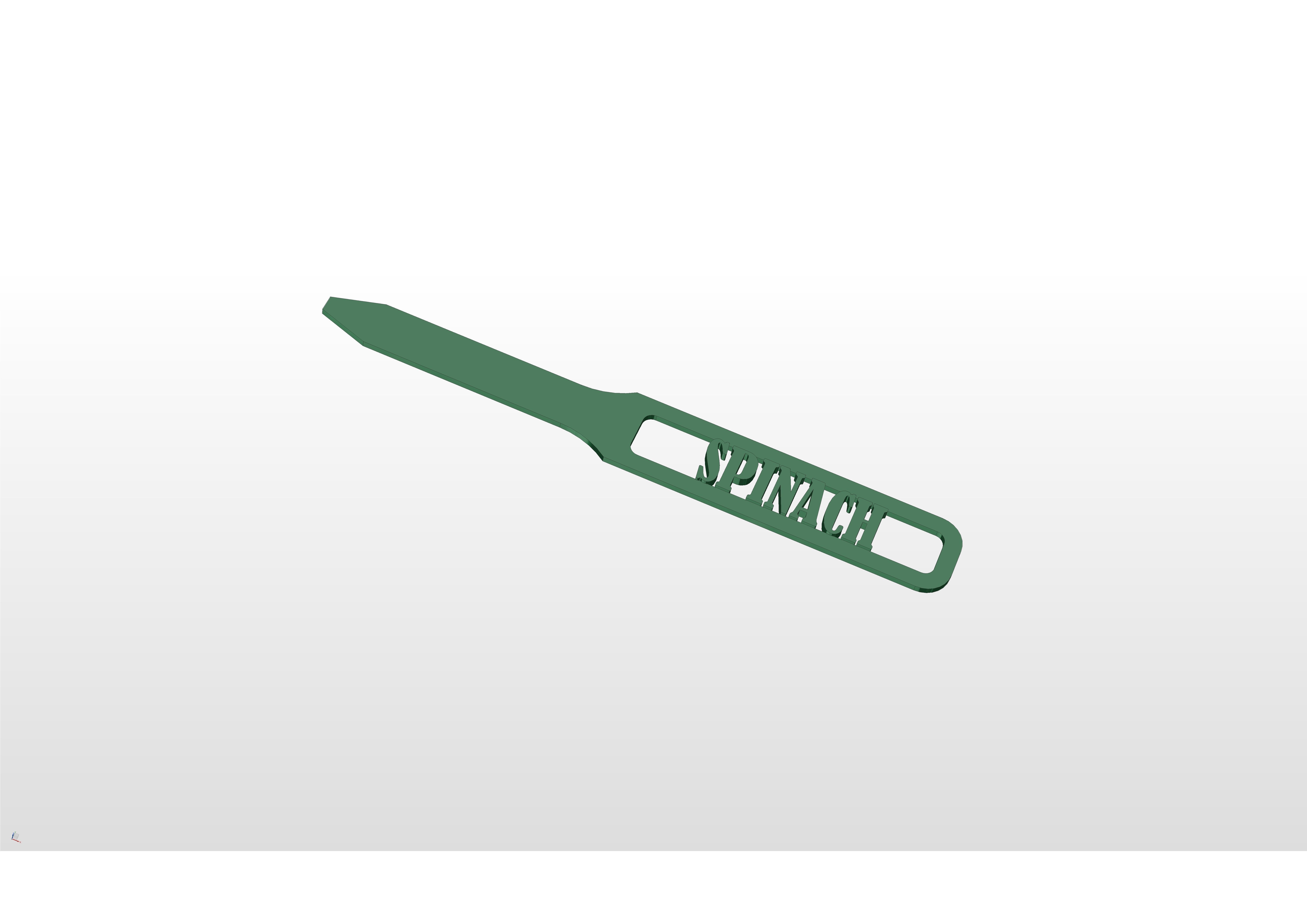 3D Printed Garden Marker for Your Spinach Patch 3D print model_5