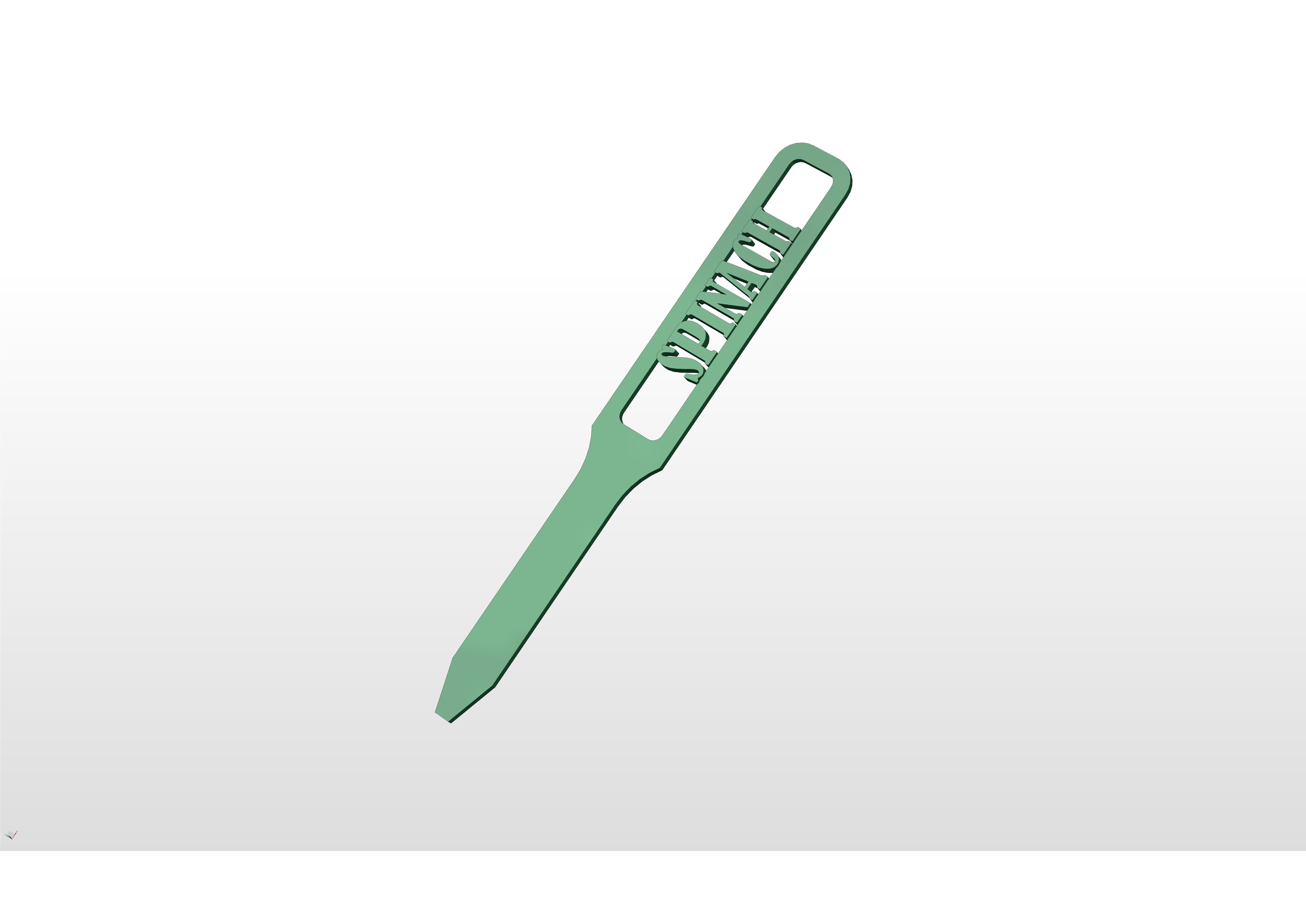 3D Printed Garden Marker for Your Spinach Patch 3D print model_13