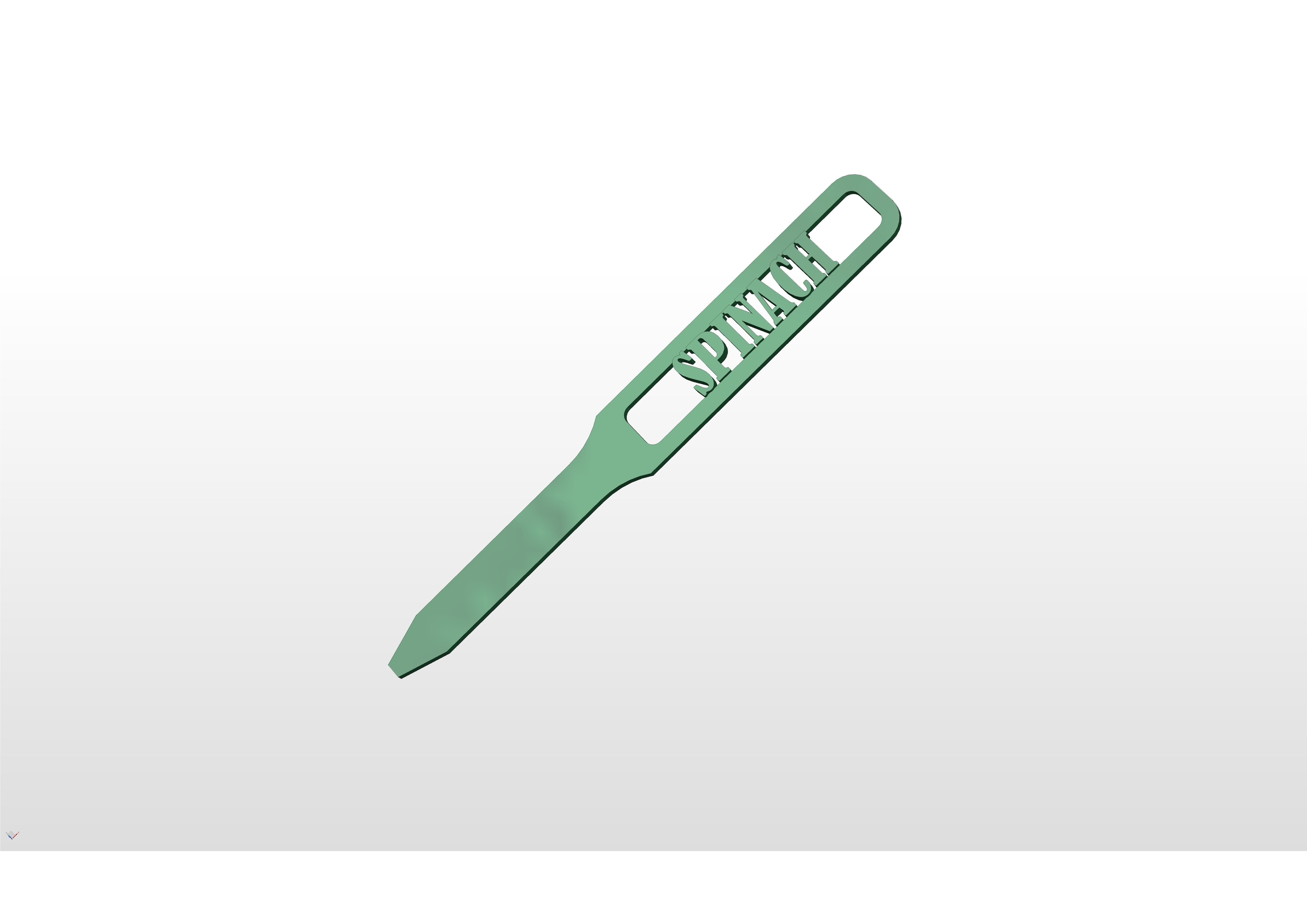 3D Printed Garden Marker for Your Spinach Patch 3D print model_1