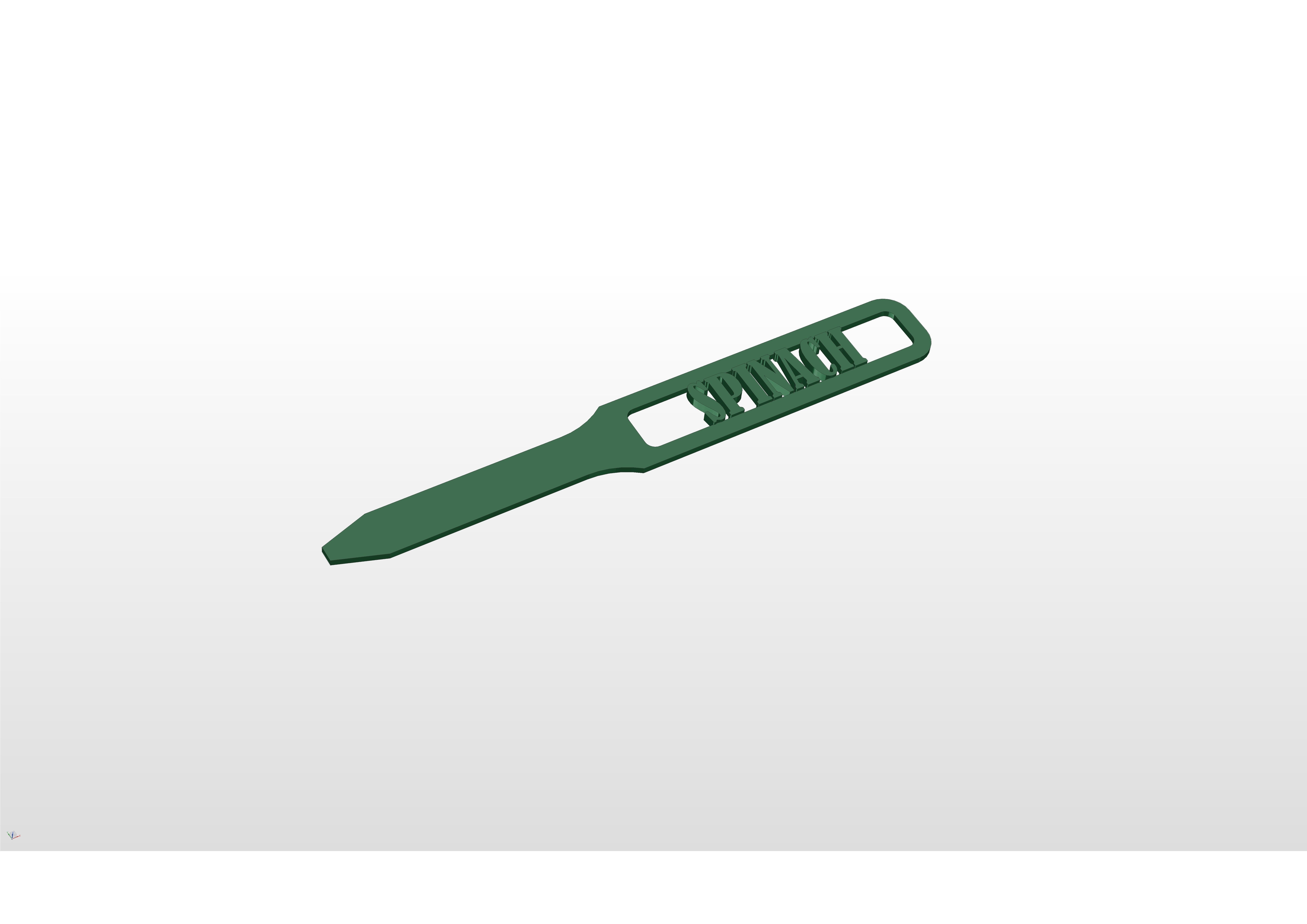 3D Printed Garden Marker for Your Spinach Patch 3D print model_8