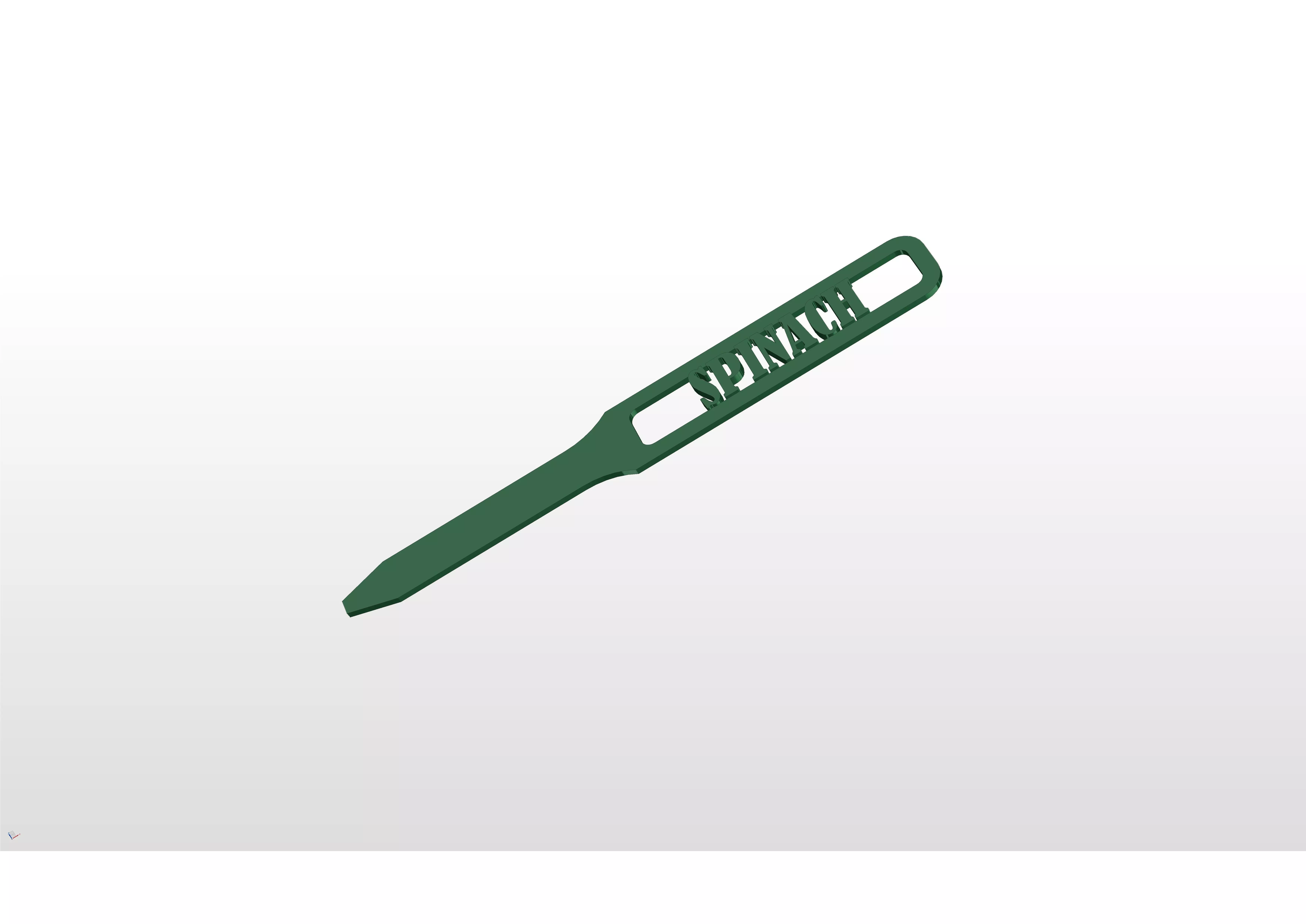 3D Printed Garden Marker for Your Spinach Patch 3D print model_0