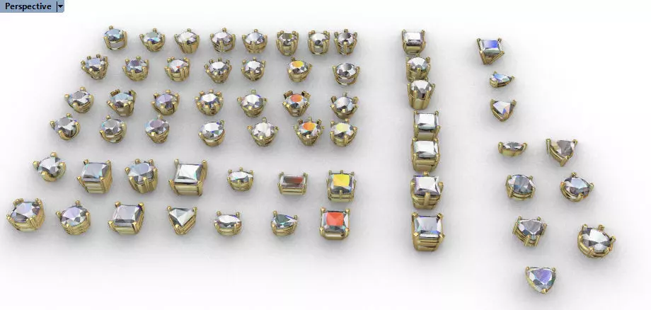 Various Heads Findings Earrings nose rings different styles 3D print model