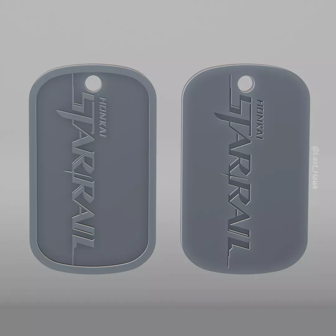 Honkai Star Rail dogtag 3D print model