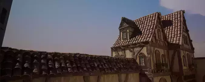 Roof Tiles Kit Low-poly 3D model