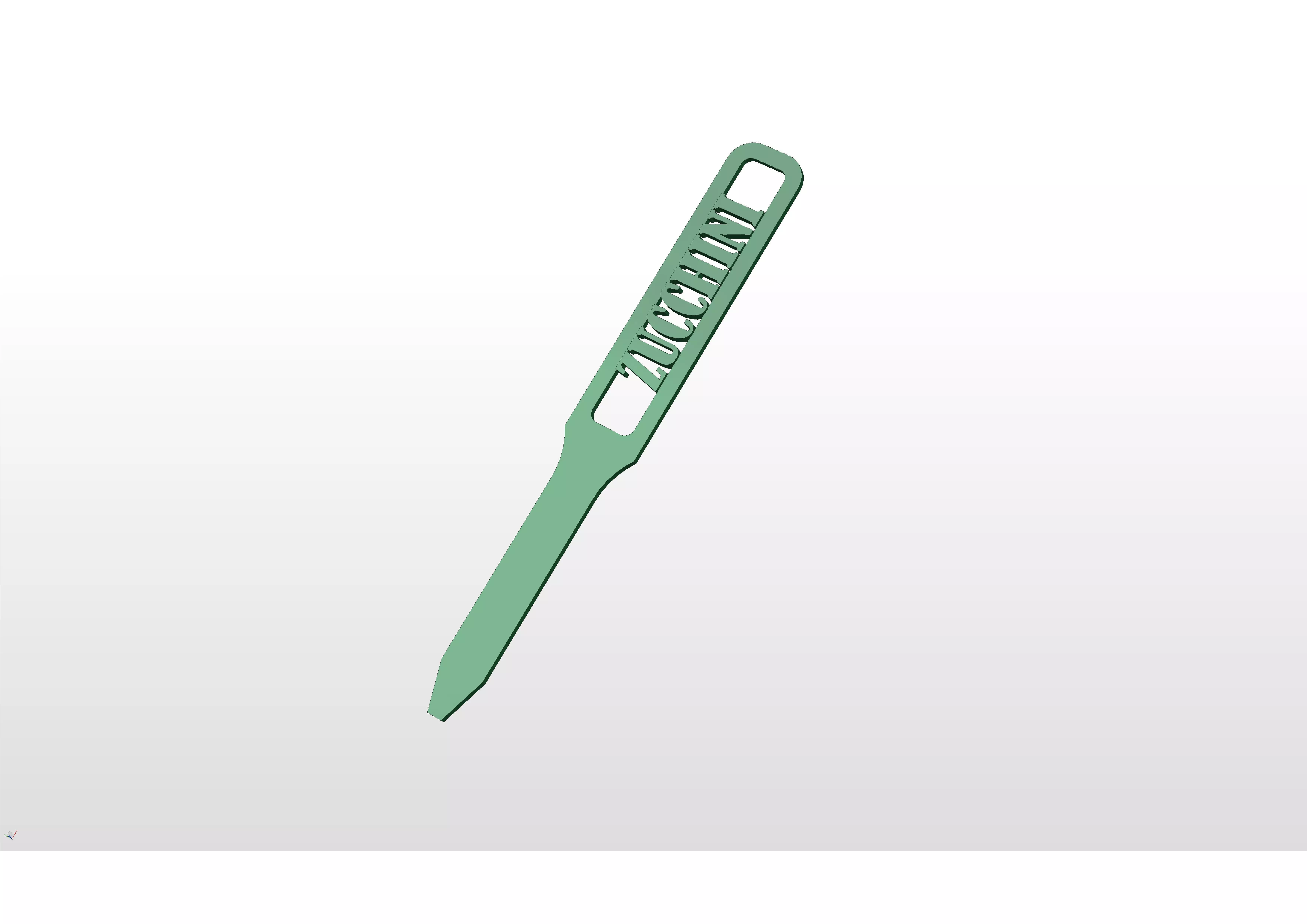 ZUCCHINI Garden Marker 3D print model_0