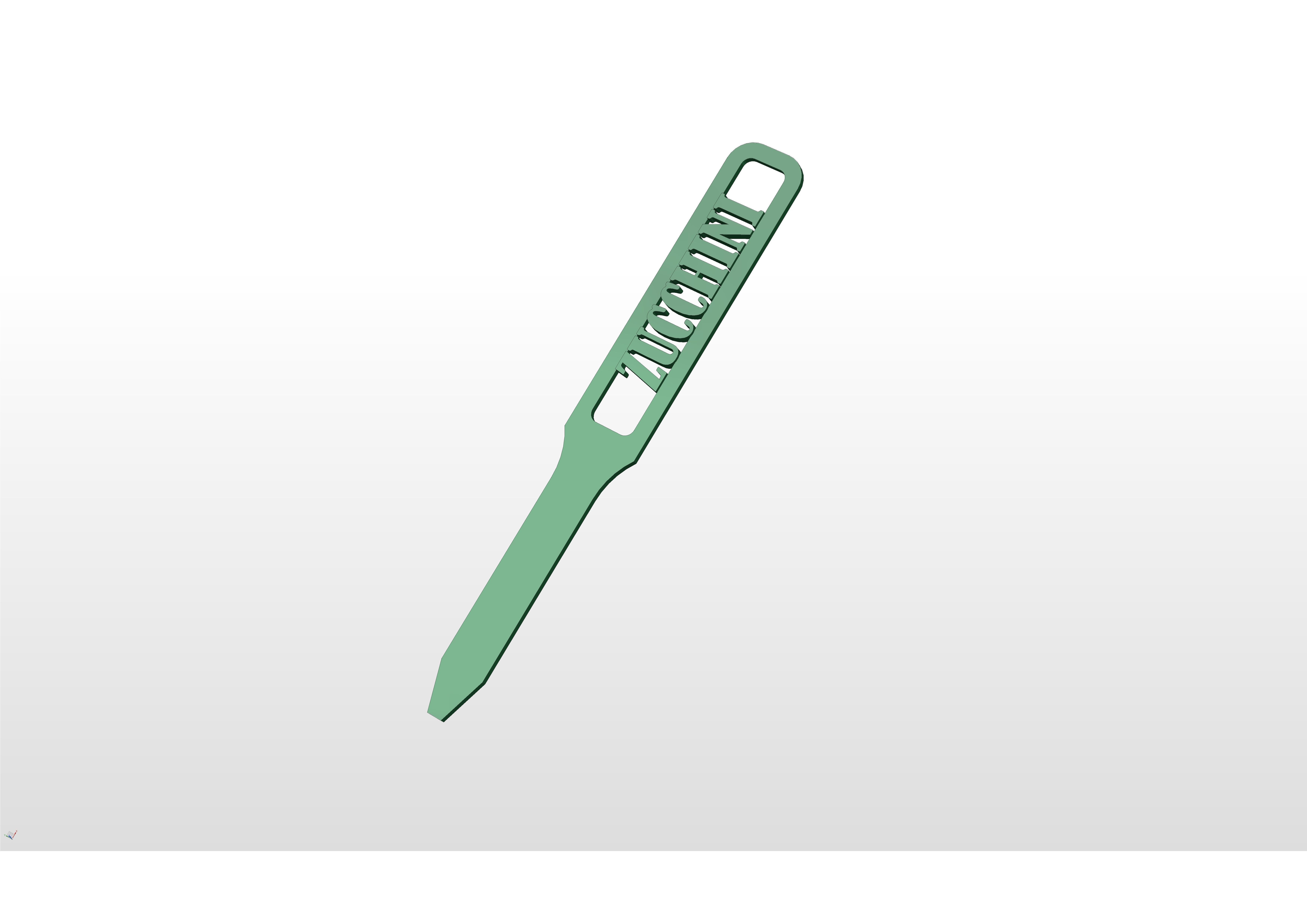 ZUCCHINI Garden Marker 3D print model_2