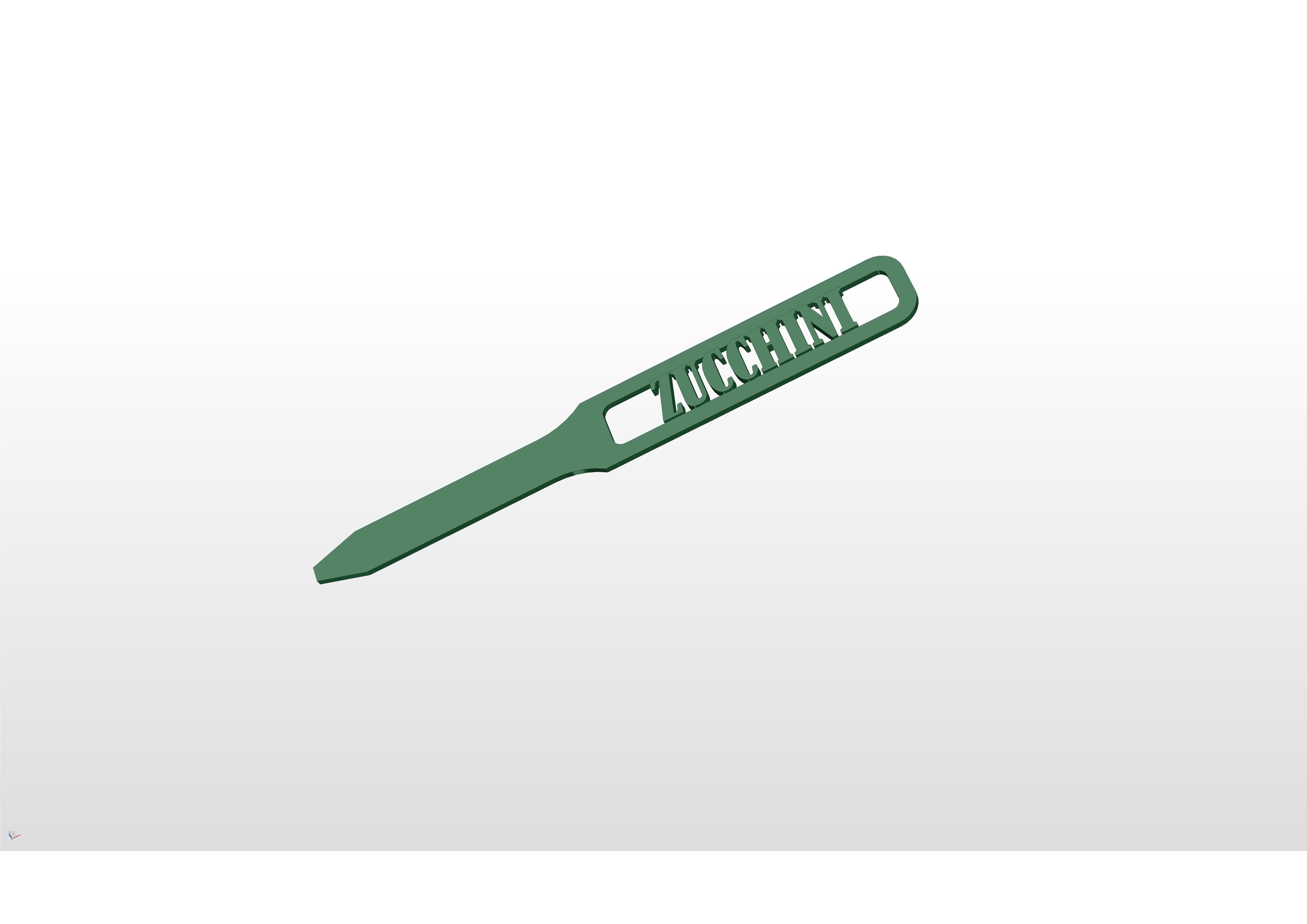 ZUCCHINI Garden Marker 3D print model_4