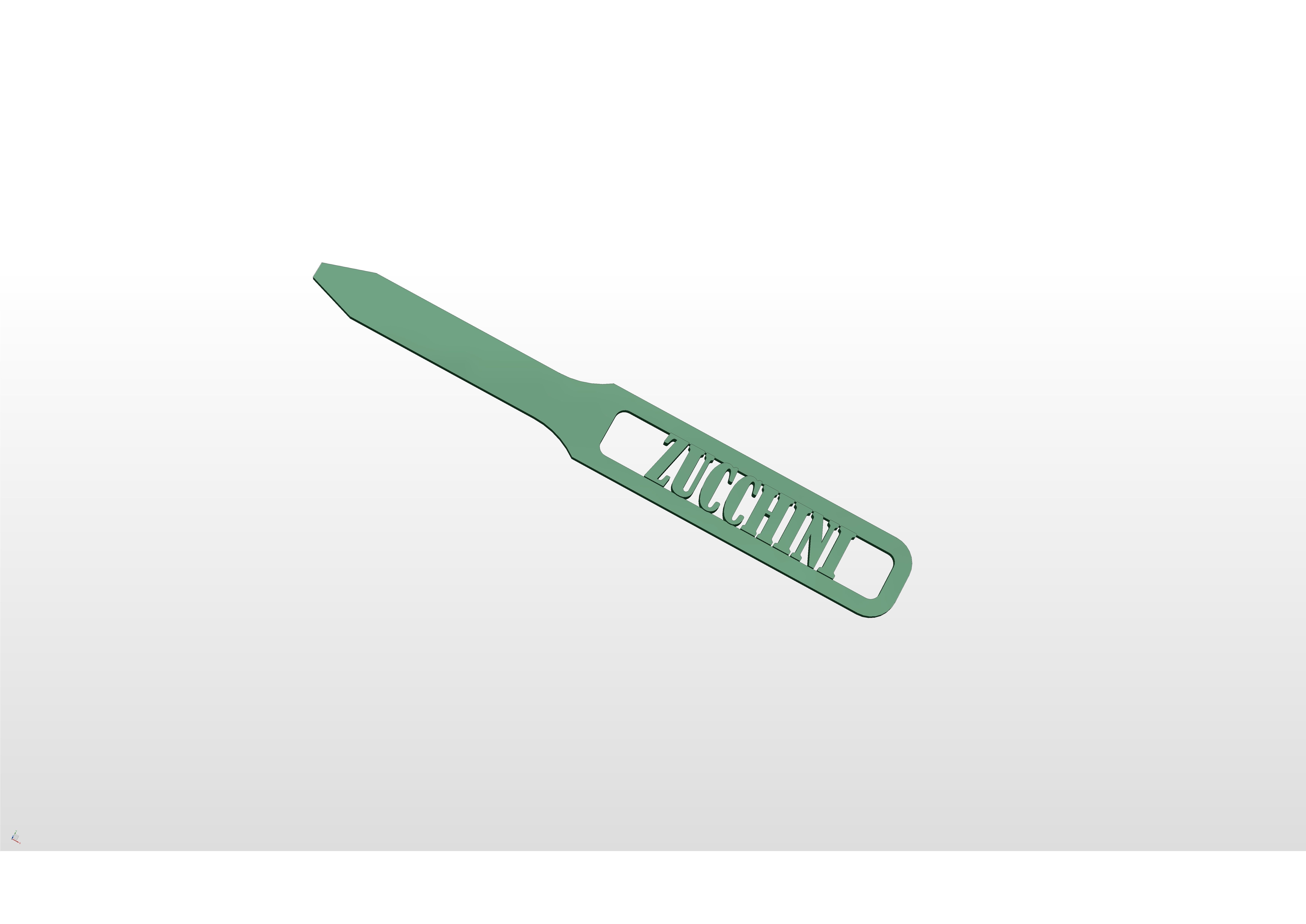 ZUCCHINI Garden Marker 3D print model_8