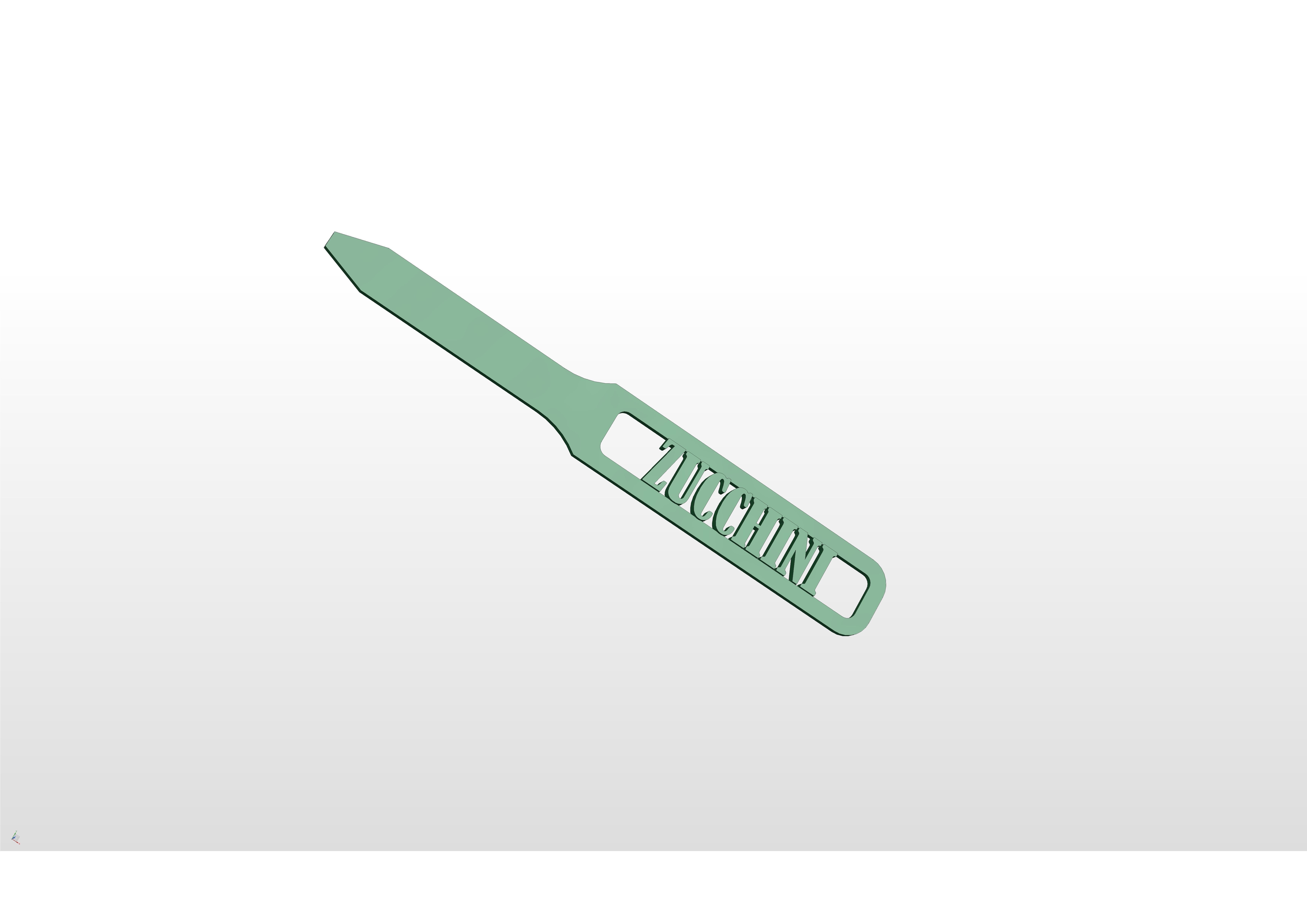 ZUCCHINI Garden Marker 3D print model_10