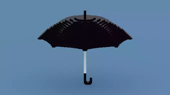 Voxel Black Umbrella