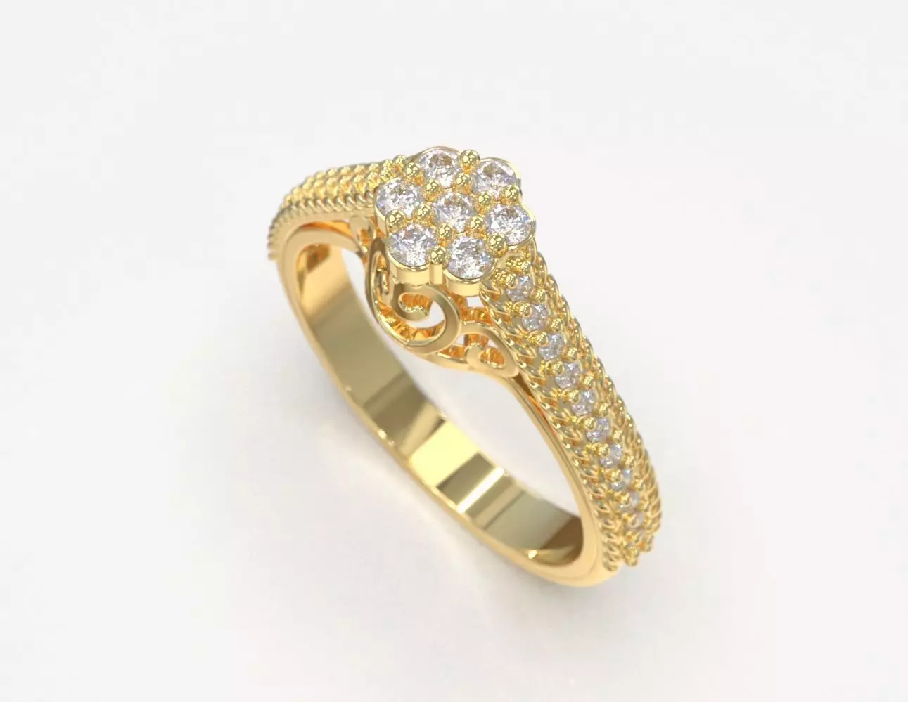 solitaire ring 5 3D print model_0