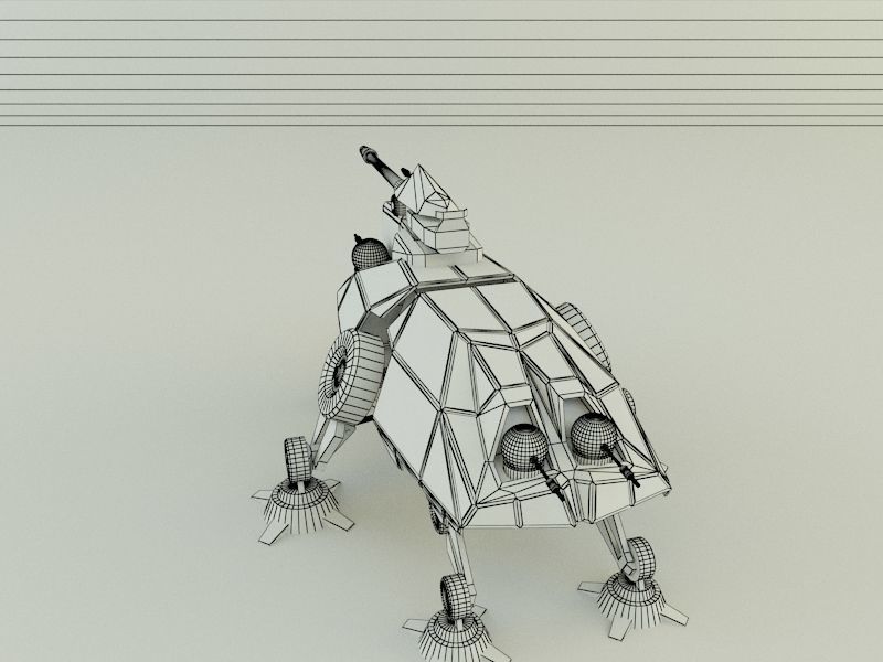 AT-TE Walker combat robot 3D model_28